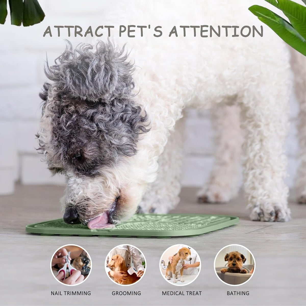 ChefAide 2 Pack Lick Mat for Dogs, Cats & Puppies with Suction Cups