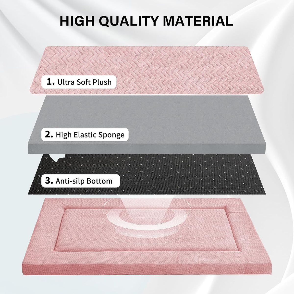 Dog Bed for Crate, Medium/Large Dogs Crate Bed,Washable Dog Beds Kennel Mat
