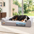 Sytopia Orthopedic Dog Beds for Extra Large Dogs, 7" Extra Thick Memory Foam Dog Couch for Senior Dog with Durable Waterproof Liner & Removable Washable Cover & Smart Design, 50"x 36"x 7", Grey