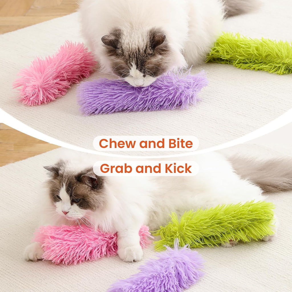 Cat Toys, 3 Pack Crinkle Catnip Pillow Toys for Indoor Cats