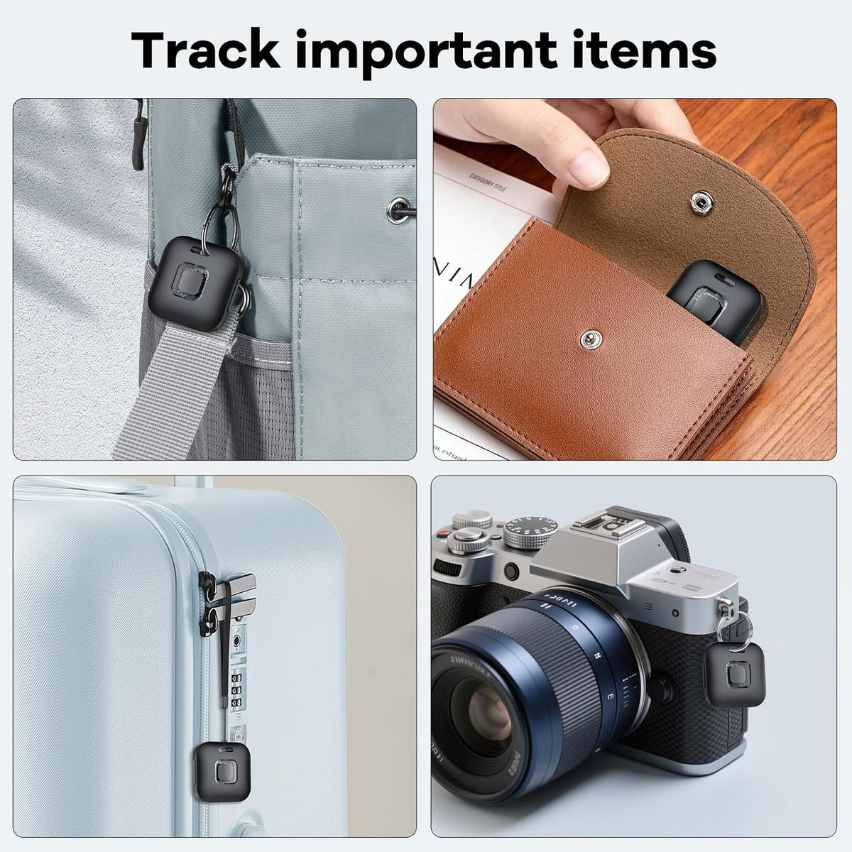 Hoxe Air Tracker Tags-4 Pack for iOS & Android, Smart Tag for Key, Bag, Pet