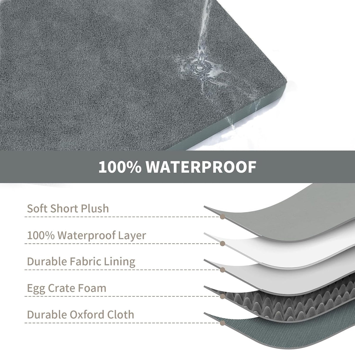 Waterproof Orthopedic Outdoor Dog Bed XL for Extra Large Dogs