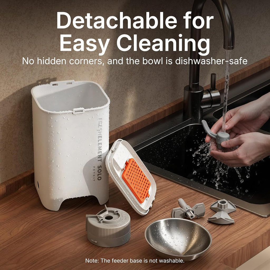 PETKIT Automatic Cat Feeder, 2.4G WiFi Automatic Dog Feeder, App Control Pet Food Dispenser with Triple Fresh-Lock System, Schedule Feeding, Food Shortage Alert, Dual Power-Charge&Battery,3L Capacity