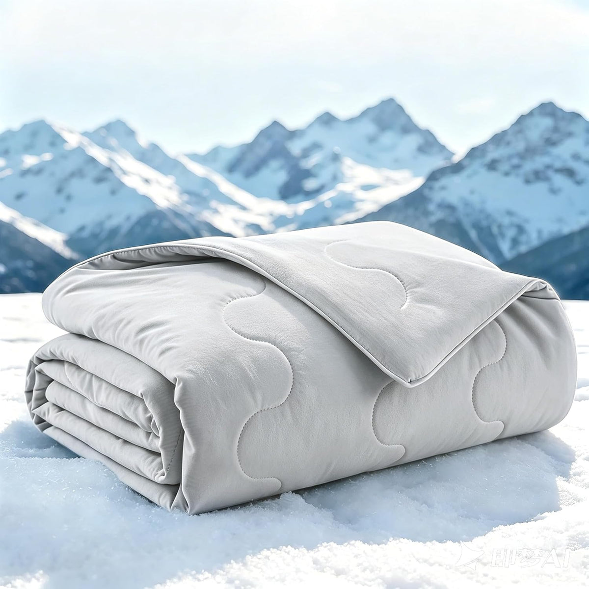 gogobunny Premium Cooling Blanket for Medium Dogs, Cool-to-Touch Washable Mat for Couch Bed Car Q-MAX>0.53, Grey, 30x40