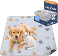 WanpeeGoo Washable Pee Pads for Dogs, Waterproof, 24 x 24 in, 2 Pack, Orng | Super Absorbent, Waterproof and Non-Slip; Washable, Reusable Dog Pads for Crates, Playpens, Floors, Furniture and Travel