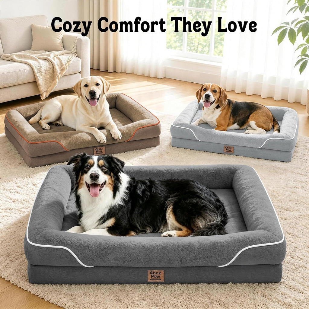 Chez Paw Orthopedic Waterproof Dog Bed for Medium and Large Dogs
