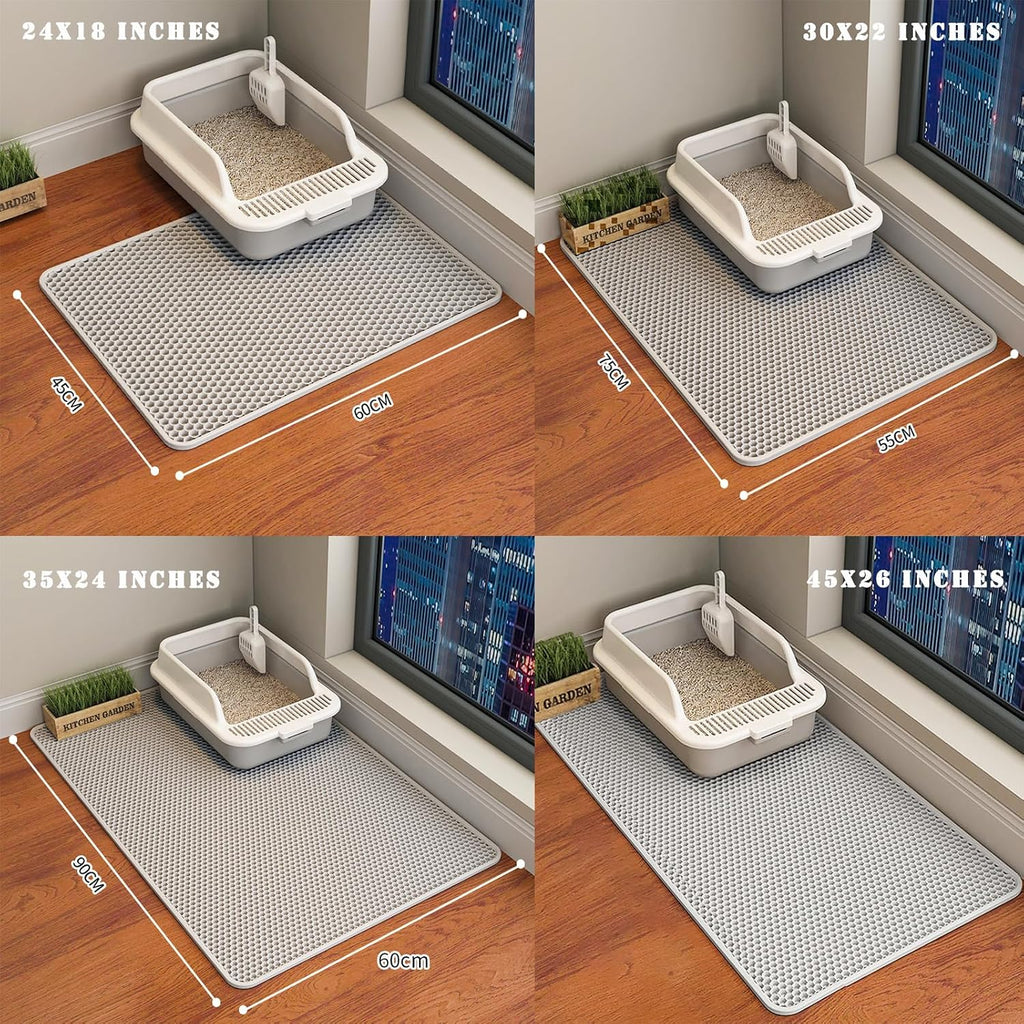 Cat Litter Mat, Honeycomb Double Layer Litter Trapping Mat
