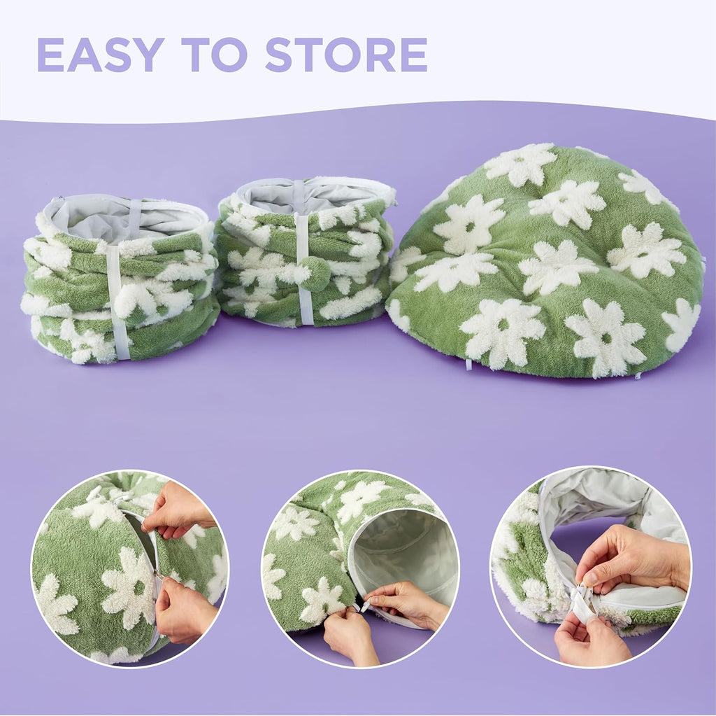 Lesure Donut Cute Jacquard Large Cat Tunnel Bed Kitten Toys for Dog Bunny
