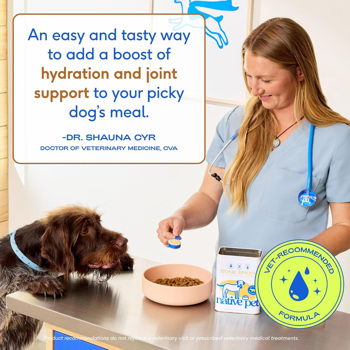 Native Pet Bone Broth for Dogs and Cats - Made with Real Beef Bone Broth, Dog Food Toppers for Picky Eaters - Provides Extra Hydration & Nutrition for Joint Strength, Immunity & Heart Health-96 Scoops