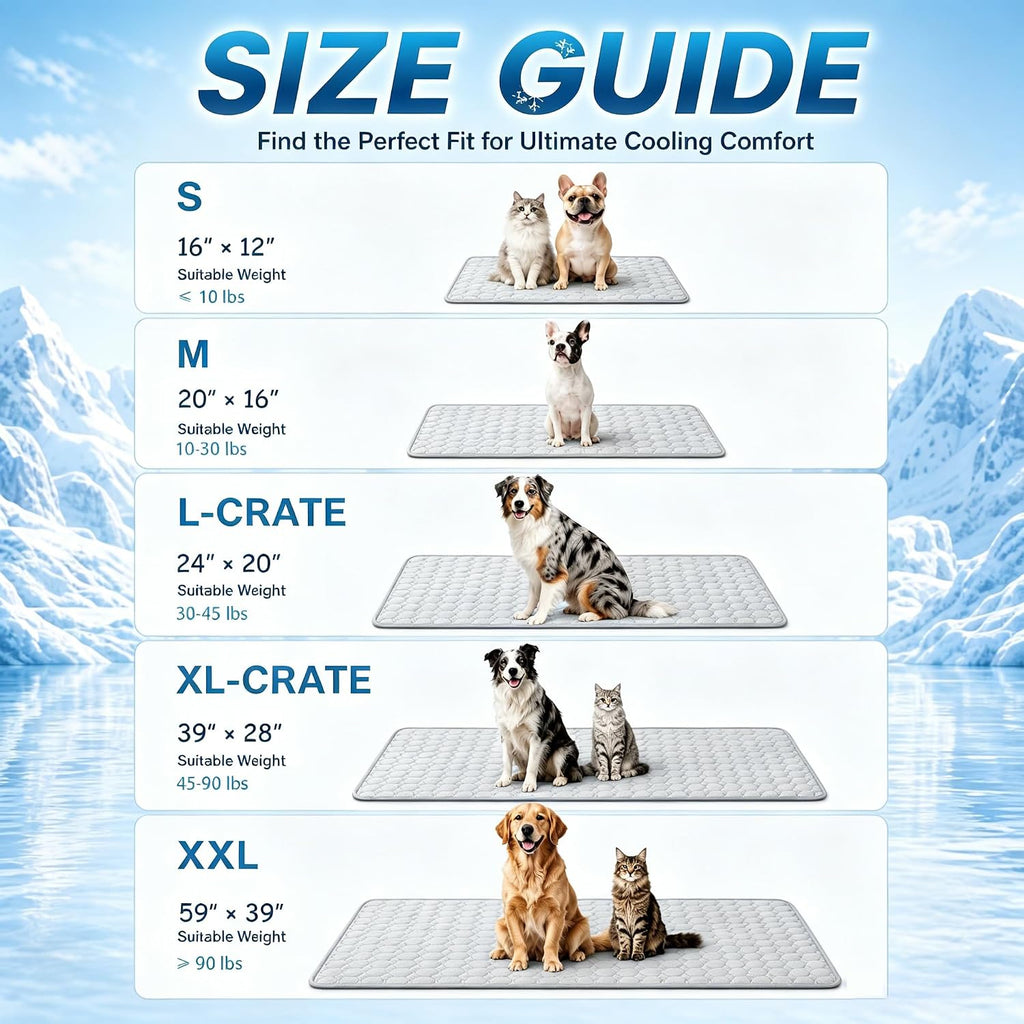 Cooling Mat for Dogs Large,Dog Cooling Mat Indoor,39"x59",Crate Pad for Pet