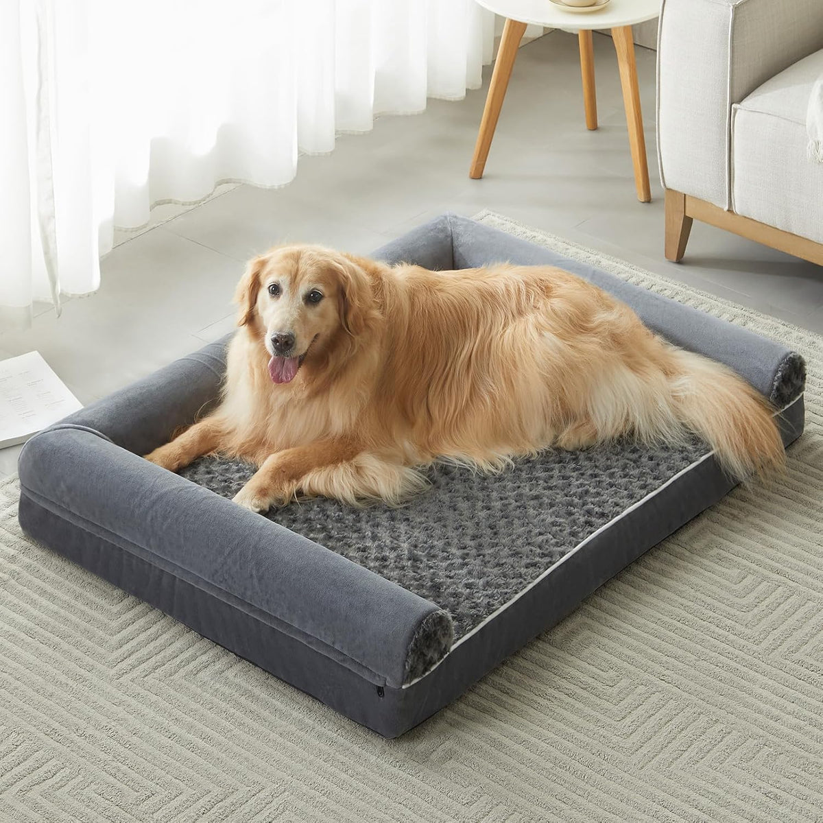 BFPETHOME Orthopedic Washable XXL Dog Bed for Senior Dog Cozy Sleep