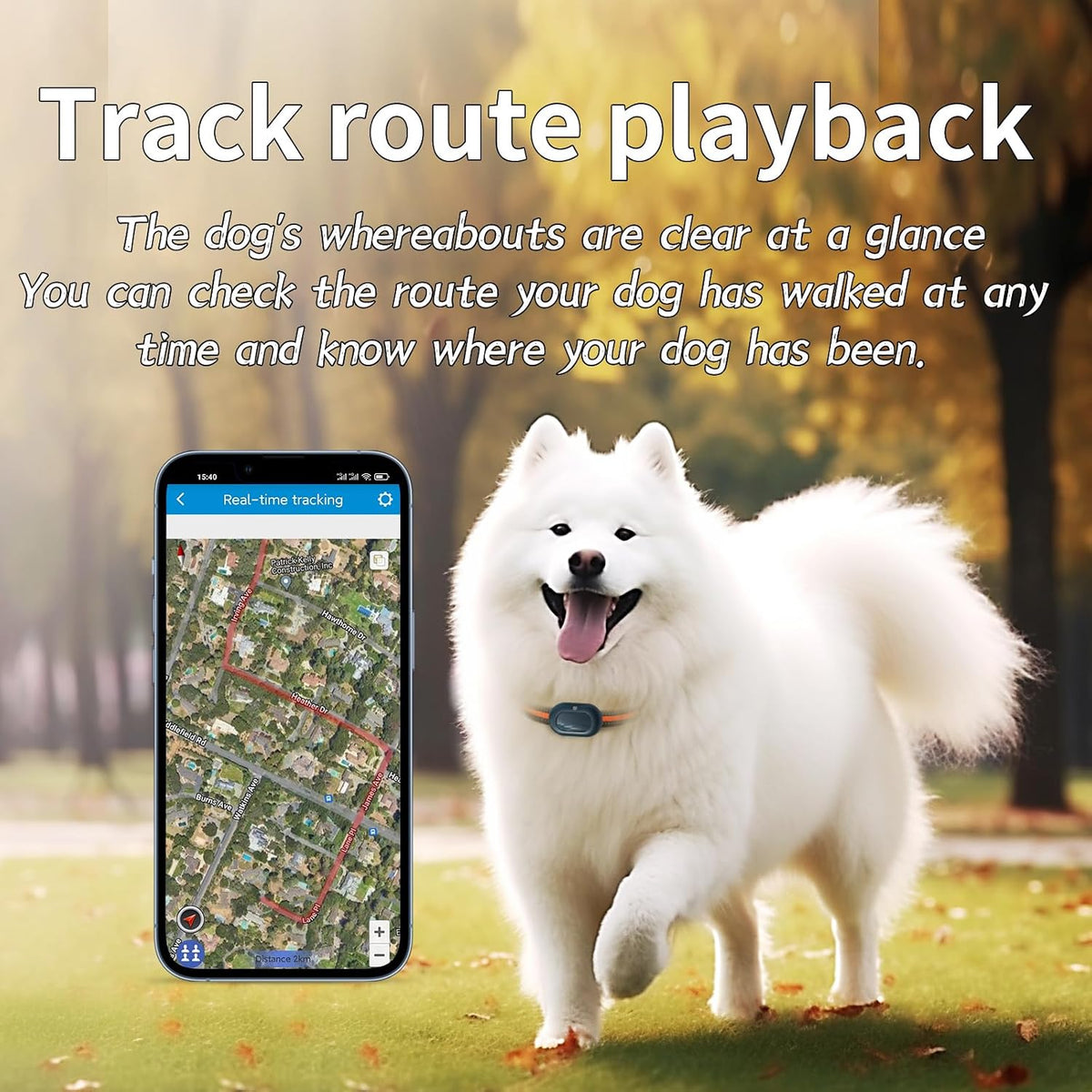 GPS 4G Tracker & Health Monitoring for Dog with LED Light Up,Sounding, Waterproof GPS Location & Smart Pet Activity Tracker, Super Long Standby time, Unlimited Range use for Dogs Collar