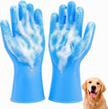Pet Grooming Gloves for Dogs and Cats, Silicone Bathing Mitts