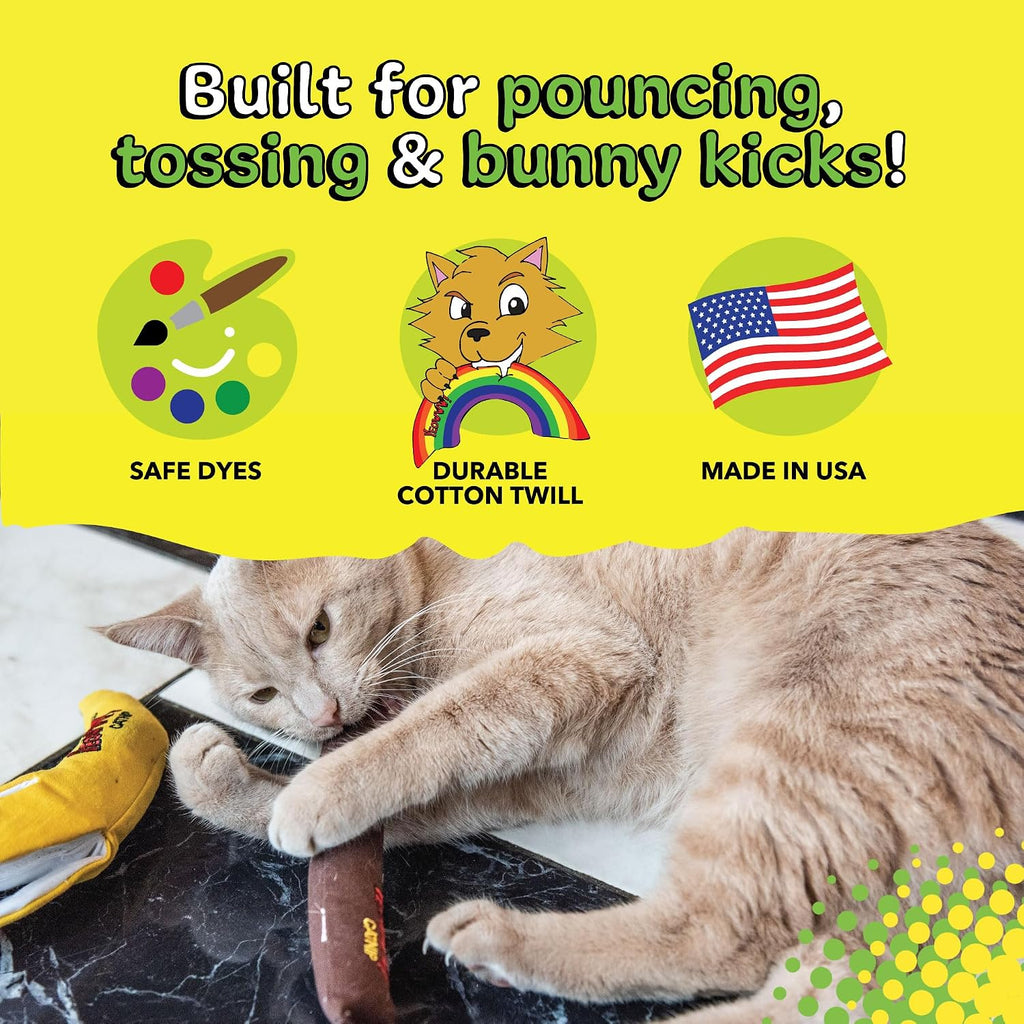 Yeowww! Catnip Cigar Cat Toy - 7 in Catnip Toy for cats, 100% Stuffed with Premium Organically Grown Catnip, Made in USA