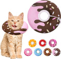 Seyezo Cat Cone Collar Soft, Adjustable Recovery Collar, Chocolate, Small