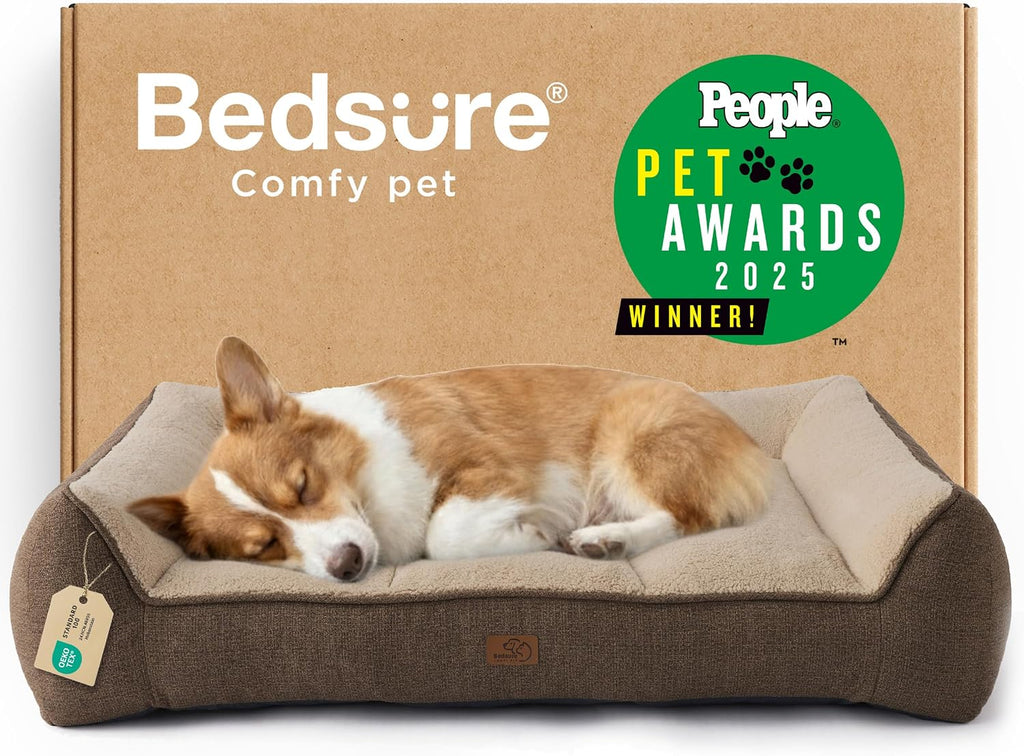 Bedsure SupportMax® Extra Thick Orthopedic Dog Bed Medium Size Dog