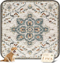 nunubaby Washable Pee Pads for Dogs, Stylish, Non-Slip and Leak-Proof Pee Pads. Reusable Potty Pads for Dogs for Crates and Floors.(Beige/Floral, 72" x72" )