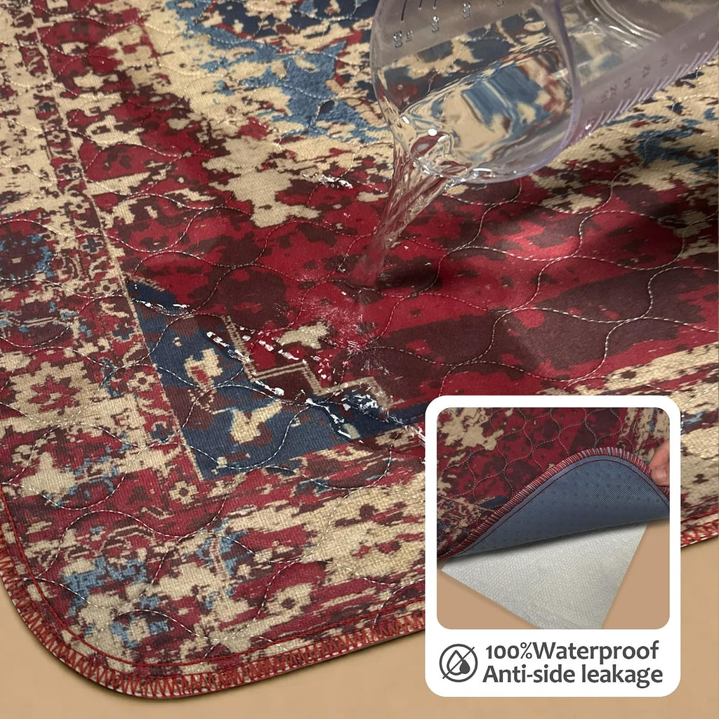 Washable Pee Pads for Dogs, Reusable Puppy Potty Training Pads, Ultra-Absorbent Thick Waterproof Leak-Proof Non-Slip Pads & Mat for Crate, Playpen, Floor, Whelping & Housebreaking , 2 Pack 54"x54"