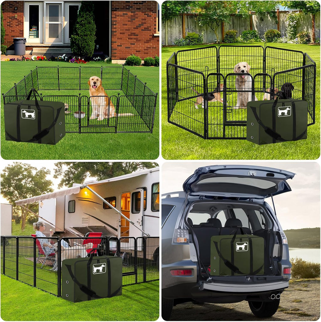 SIRUITON Thick 600D Dog Playpen Storage Bag Fits 32" H 8 Panels & 9 Stakes