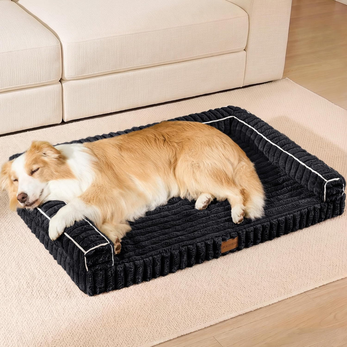 Orthopedic Medium Dog Bed Furry Pet Bed, Washable Cover 30''X20''
