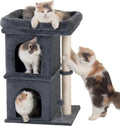 Aechonow Cat Tree for Large Cat,2 Cozy Cat Condo House for Large & Fat Cats