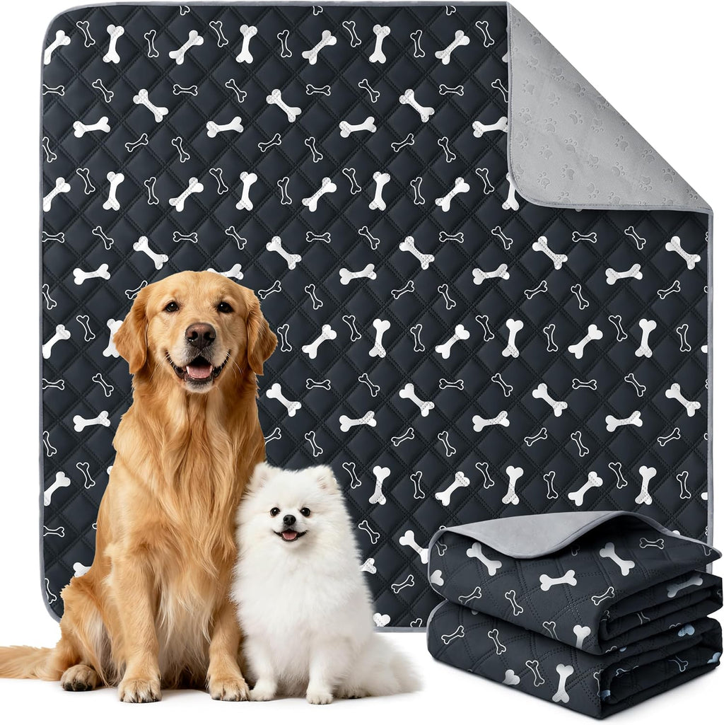 Eterish Washable Pee Pads for Dogs Extra Large 36'' x 48'' 2 Pack | Reusable Absorbent Pet Puppy Dog Training Pads Non-Slip, Waterproof Whelping Potty Pads for Dogs Leak-Proof