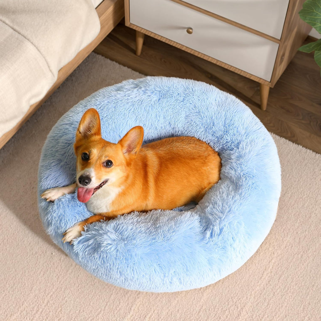 Western Home Calming Donut Small Dog Cat Bed Washable Puppy Bed,24"