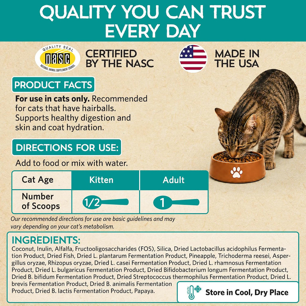 Meowbiotics Good Guts Probiotic Powder for Cats, Tuna Flavor, 30 Days