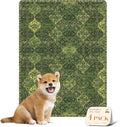nunubaby 4PACK Washable Pee Pads for Dogs, Stylish, Non-Slip and Leak-Proof Pee Pads. Reusable Potty Pads for Dogs for Crates and Floors.(Green/Multi,18" x24" )