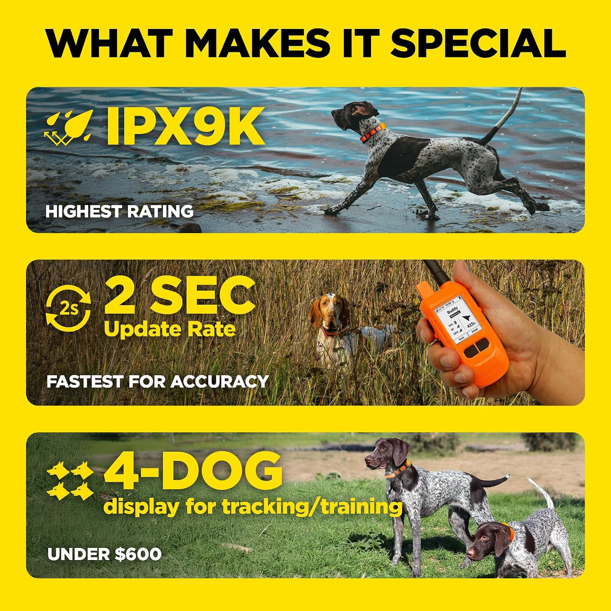 Dogtra PATHFINDER2 Compass Live GPS Dog Tracking & Training System - 9-Mile Range E-Collar Handheld with No Subscription, Offline Maps, GPS Fence, Expandable up to 21 Dogs, for Dogs 35+ lbs