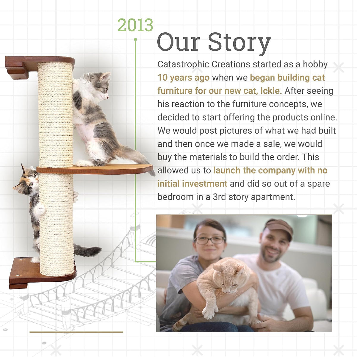 CatastrophiCreations Gardens Set for Cats Multiple-Level Wall Mounted Scratch, Hammock Lounge, Play & Climbing Activity Center Furniture Cat Tree Shelves