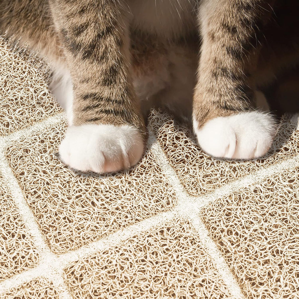 Niubya Premium Cat Litter Mat, Litter Box Mat with Non-Slip and Waterproof Backing, Litter Trapping Mat Soft on Kitty Paws and Easy to Clean, Cat Mat Traps Litter from Box