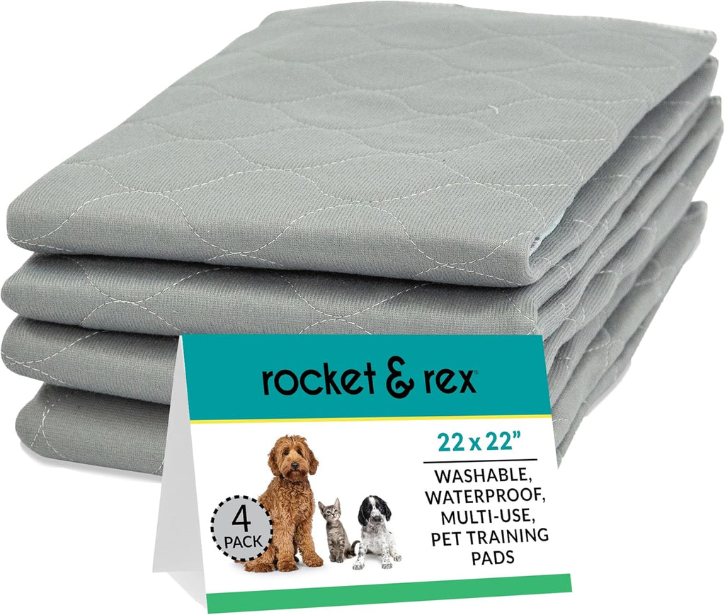 Washable Reusable Puppy, Dog and Cat Pee Pads, Leak-Proof (22x22, 2pk)