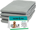 Washable Reusable Puppy, Dog and Cat Pee Pads, Leak-Proof (22x22, 2pk)