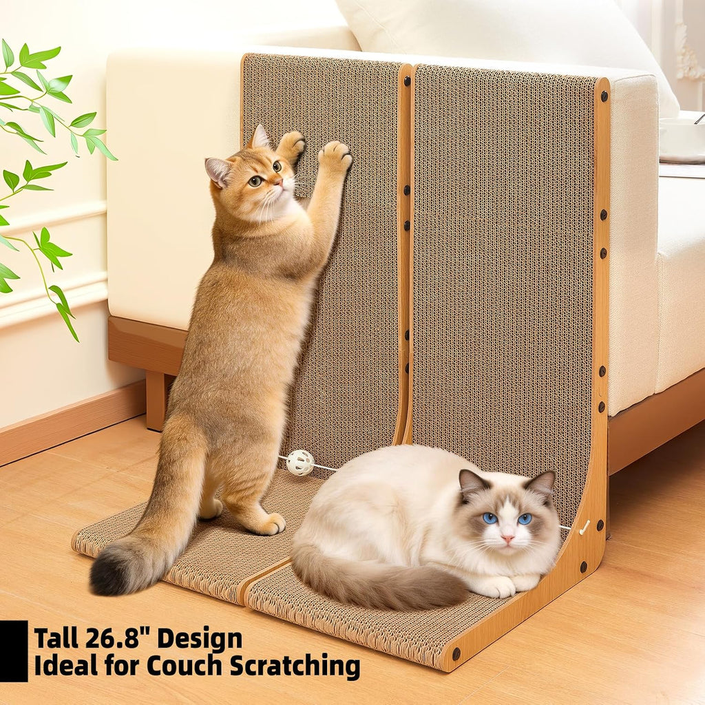 26.8 Inch Cardboard Cat Scratching Post, 2-Pack