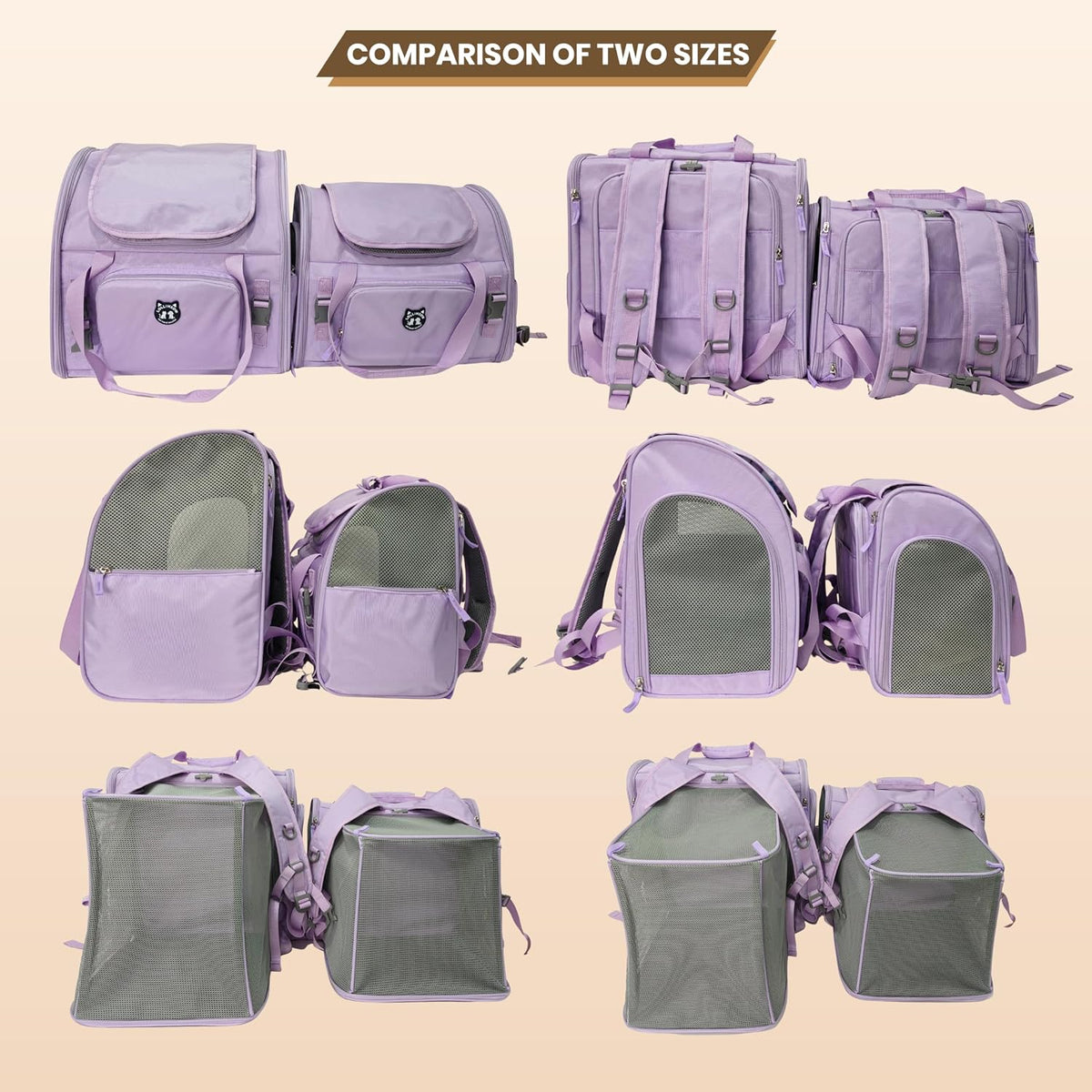Lollimeow Expandable Large Cat Carrier Backpack, Supports up to 22 lbs