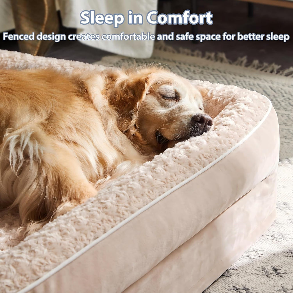 WNPETHOME Orthopedic Washable XXL Dog Bed for Senior Dog Cozy Sleep