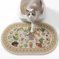Bienbee Cat Litter Mat, 24" x 15" Dense Trapping Mesh for Litter Boxes