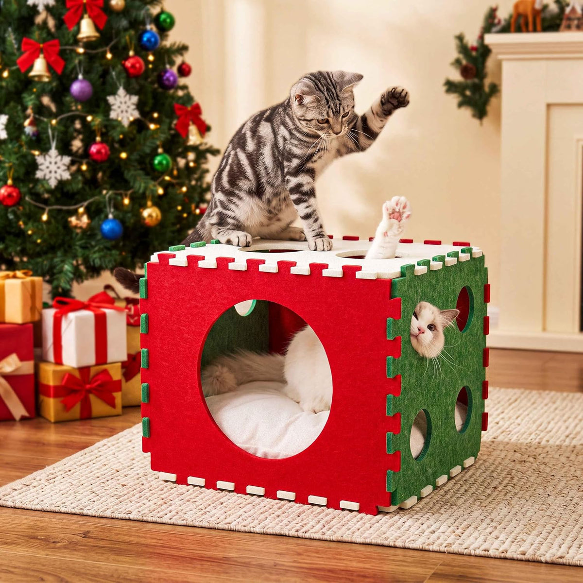 41 Pcs Christmas Cat Toys for Indoor Cats, Christmas Cat Gifts