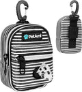 PetAmi Dog Poop Bag Holder for Leash, Pet Waste Bag Dispenser, Stripe Black | Doggy Puppy Walking Accessories Travel Camping, Dog Treat Pouch Supplies Must Have, Doggie Poo, Jogging, Walks