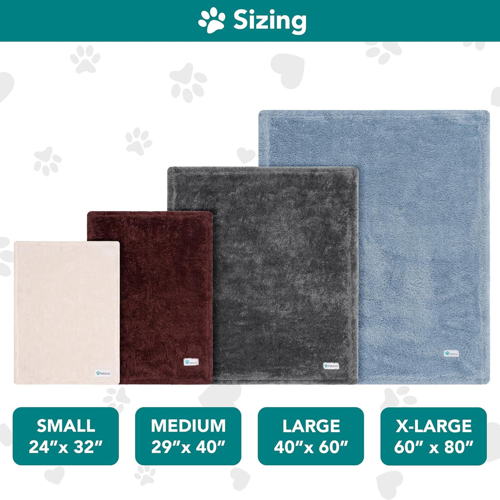 PetAmi Soft Plush Sherpa Dog Blanket for Pet Cat, Medium 29x40, Dusty Blue