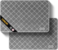 Conlun Cat Litter Mat Litter Trapping Mat, 35" x 23" Premium Durable PVC Grid Mesh with Scatter Control, Non-slip, Less Waste Cat Litter Box Mat, Grey 2 Pack