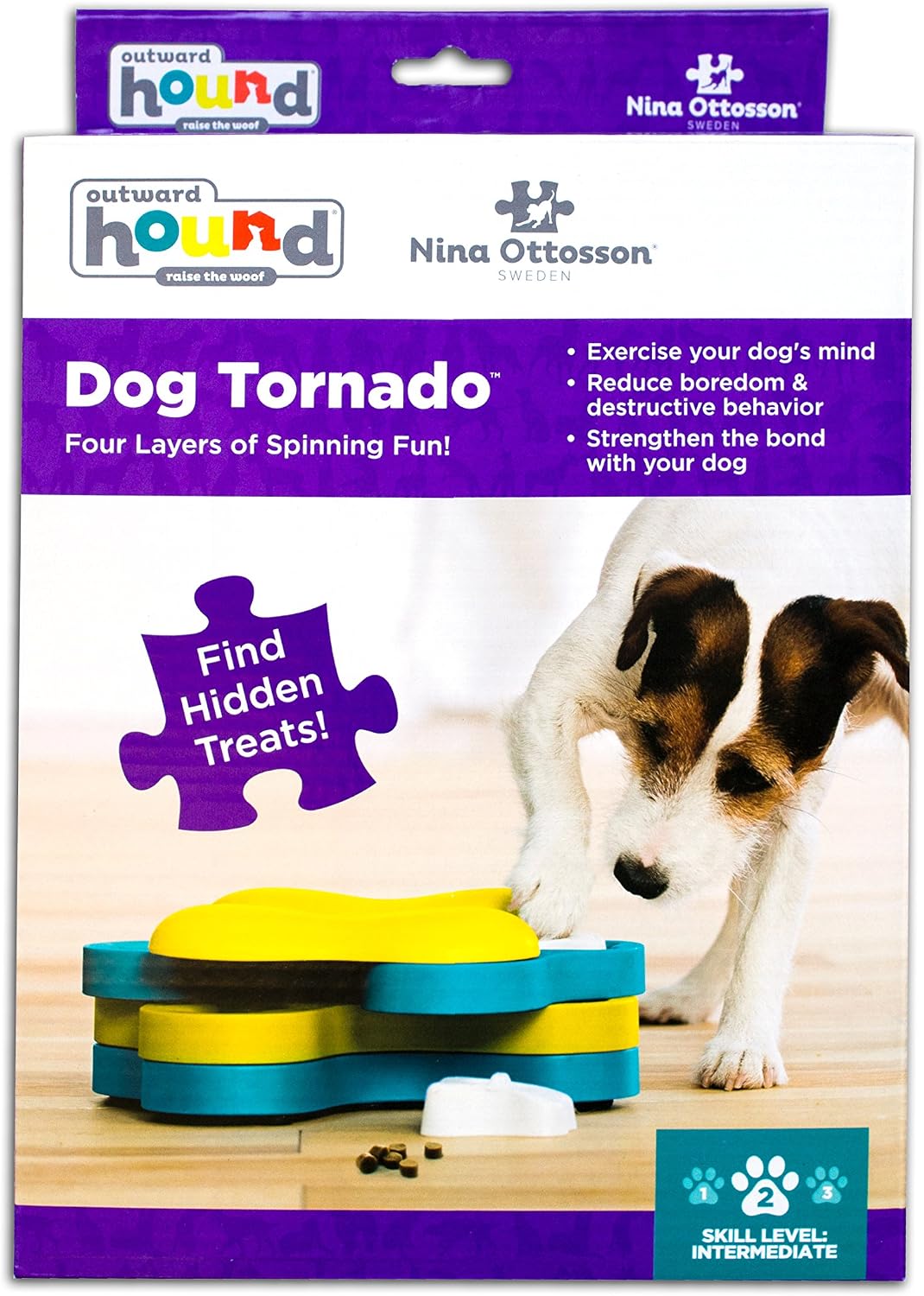 Outward Hound Nina Ottosson Dog Tornado Dog Toy Treat Puzzle, 9.8"