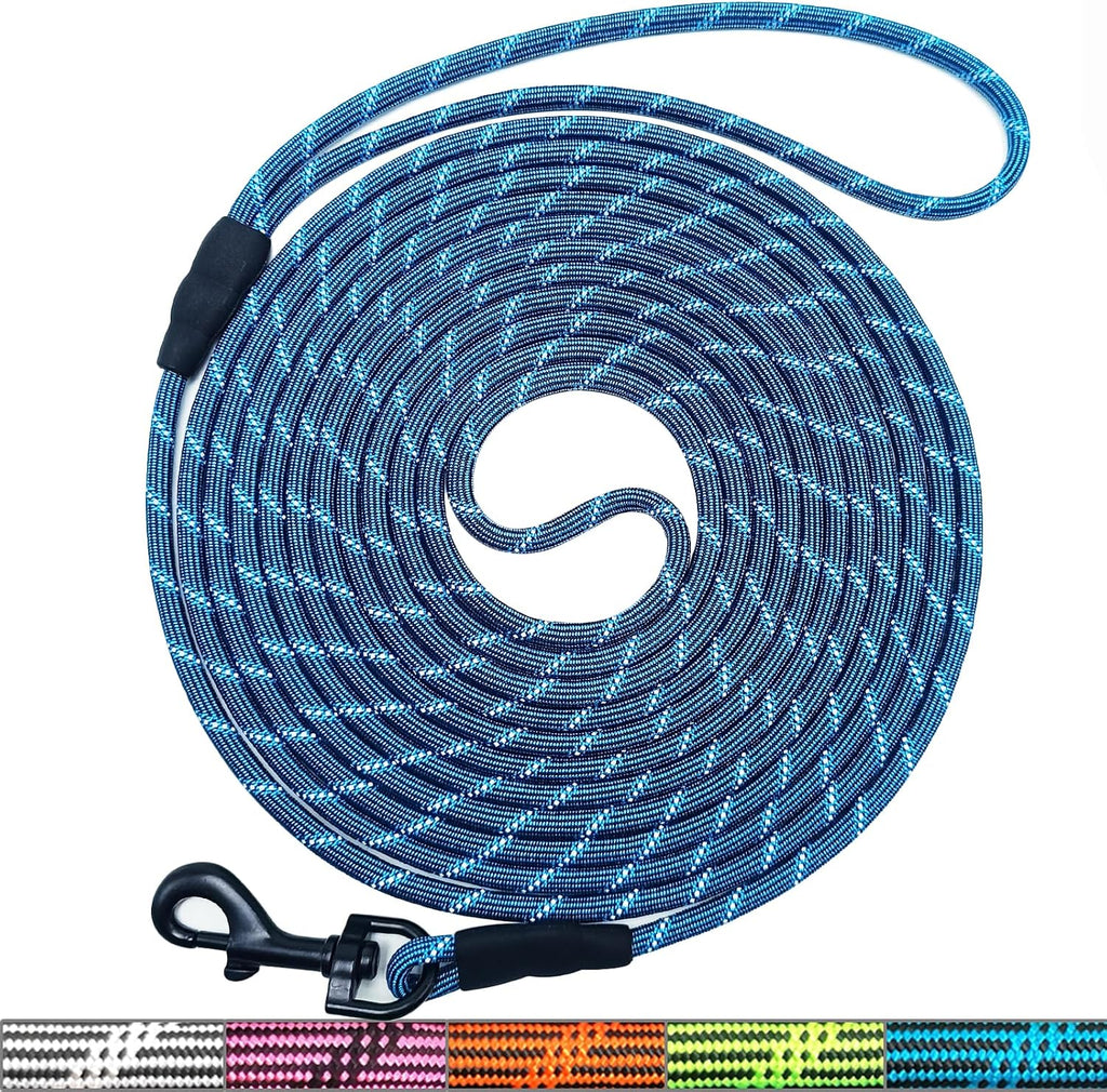 WYuZe 1/5" Reflective XS Rope Dog Leash 10ft for Small Dogs Cats up to 15lb