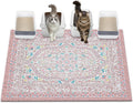 Glittme Cat Litter Mat, 47"x35" Non-Slip Washable Trapping Mat for Cats | Litter Trapping Mat With Thick PVC Coil To Catch Scatter, Soft On Paws And Waterproof Bottom To Protect Floors