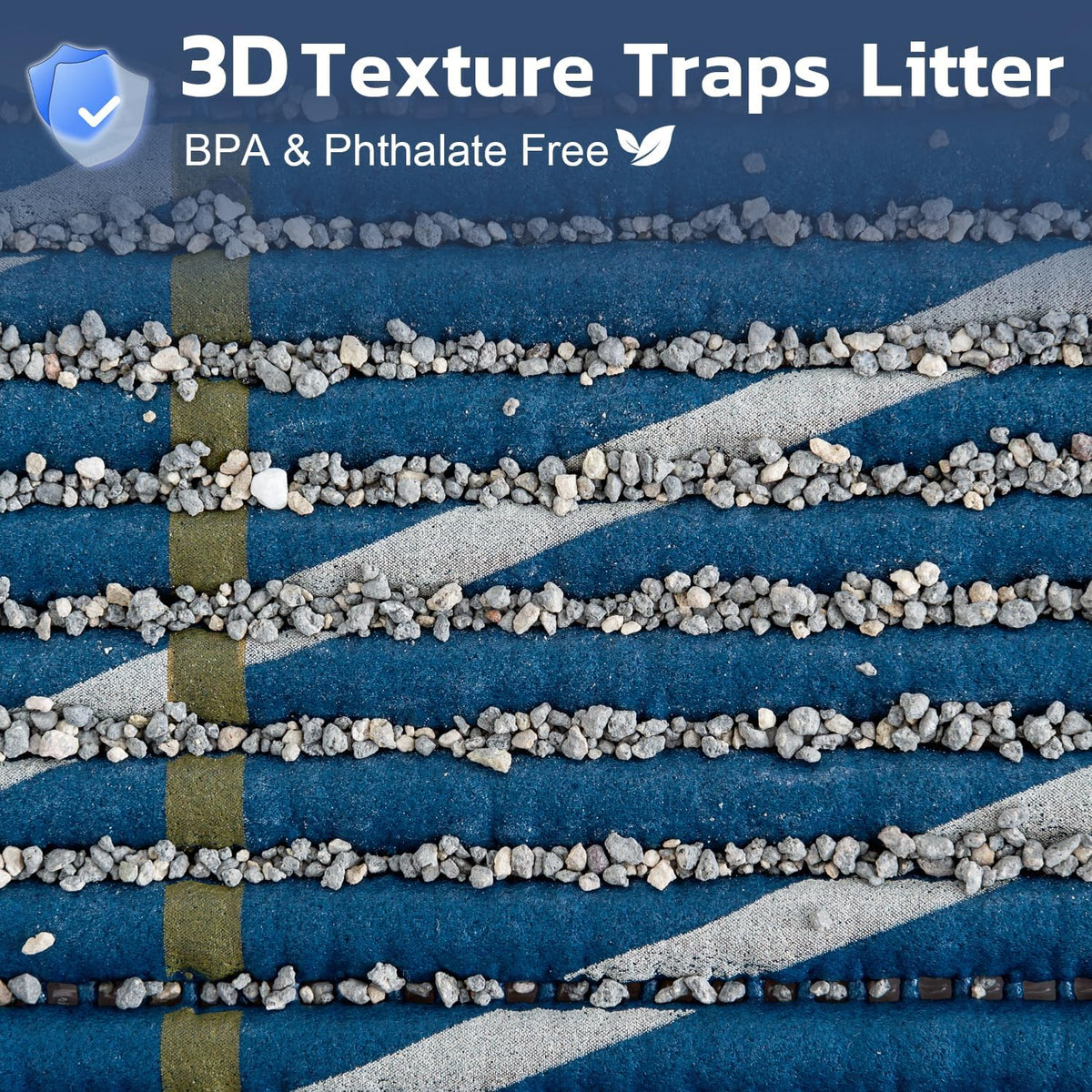 Cat Litter Mat, 40"x25" Jumbo Foam Litter Box Mat