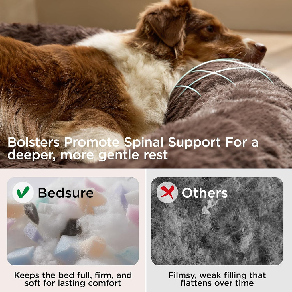 Bedsure SupportMax® Calming XL Dog Bed Extra Large Washable Pet Bed,42in