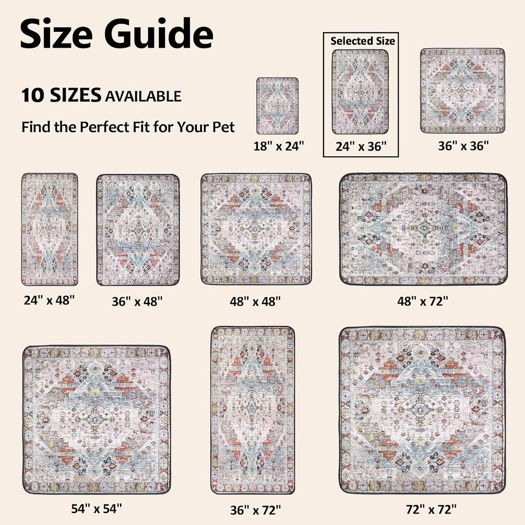 Washable Pee Pads for Dogs 24"x36" 2 Pack Reusable Puppy Potty Pad | Super Absorbent Waterproof NonSlip LeakProof Crate&Playpen Floor Mat for Cats, Rabbits, Guinea Pigs, Whelping & Housebreaking