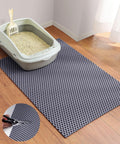 Cooyes Cat Litter Mat - Cut to Fit Any Place, 23"x17" Litter Trapping Mat | for Litter Box, Easy to Clean, Waterproof & Non-Slip Kitty Pad, Scatter Control to Protect The Floor (Grey)