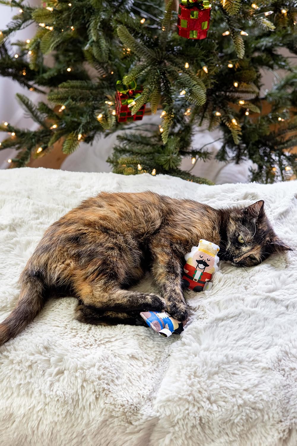 Pearhead Holiday Nutcrackers Cat Toy Set, Christmas Pet Owner Gift